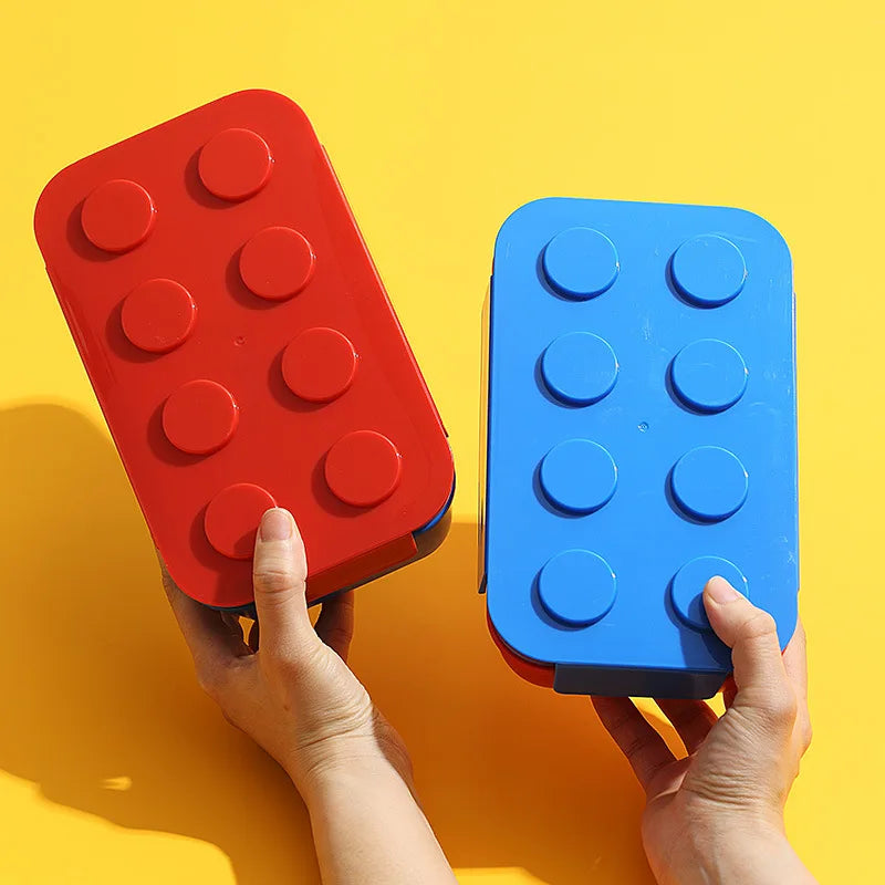 Kids Building Block Bento Lunch Box – Leakproof Microwave Safe Kids Bento Lunch Box Zpaxo