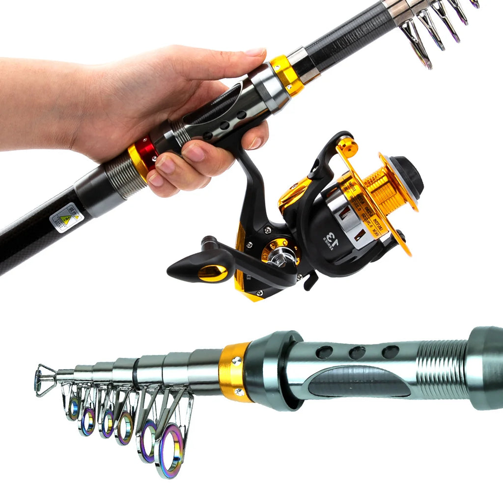 Carbon Fiber Telescopic Fishing Rod – Spinning & Baitcasting