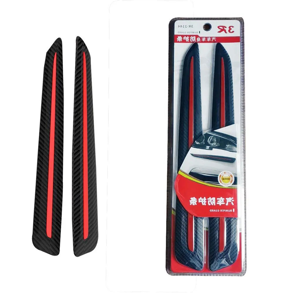 Carbon Fiber 3R Front Rear Auto Protection Zero Decorative Edge Zpaxo black-red