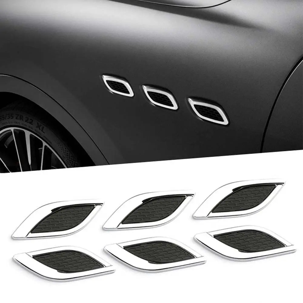 Universal 3D Car Sticker Fake Side Outlet Hood Modified Accessories Zpaxo