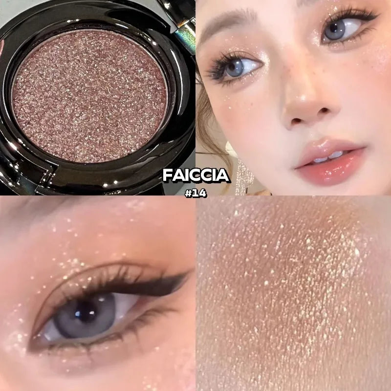 Metallic Glitter Eyeshadow Cream Chameleon Butterfly Green Shimmer Zpaxo 14