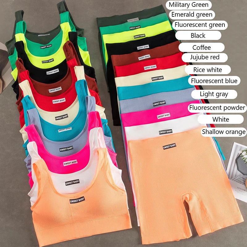 Women Seamless Yoga Set Fitness Workout Suits Sport Bra High Waist Leggings Sexy Deep-V Gym Clothing 2024 New Sportswear Zpaxo
