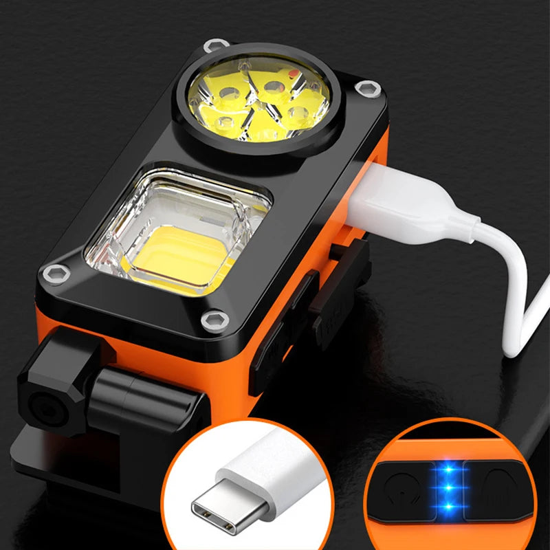 POCKETMAN Rechargeable LED Headlamp – 7 Modes, IPX4, USB-C