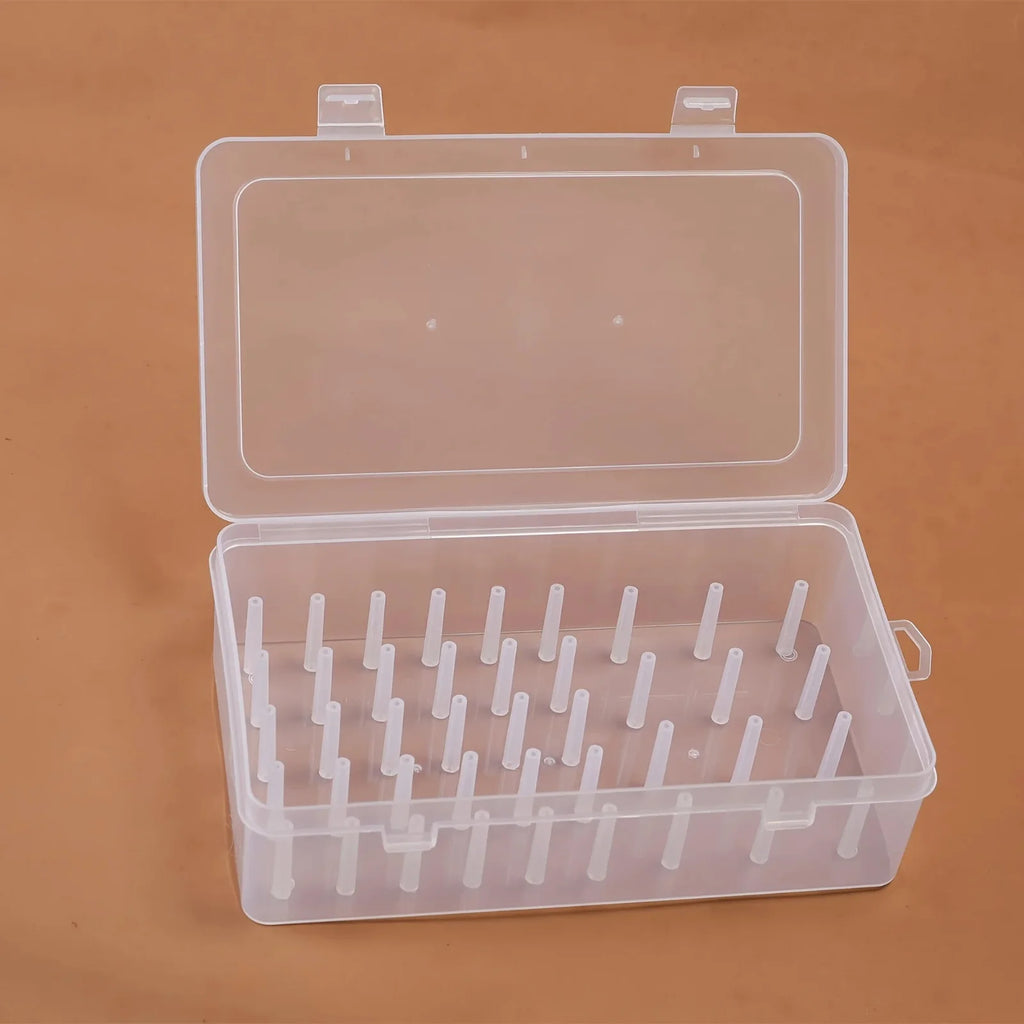 42-Spool Thread Storage Box – Lockable Portable Organizer Thread Storage Box Zpaxo