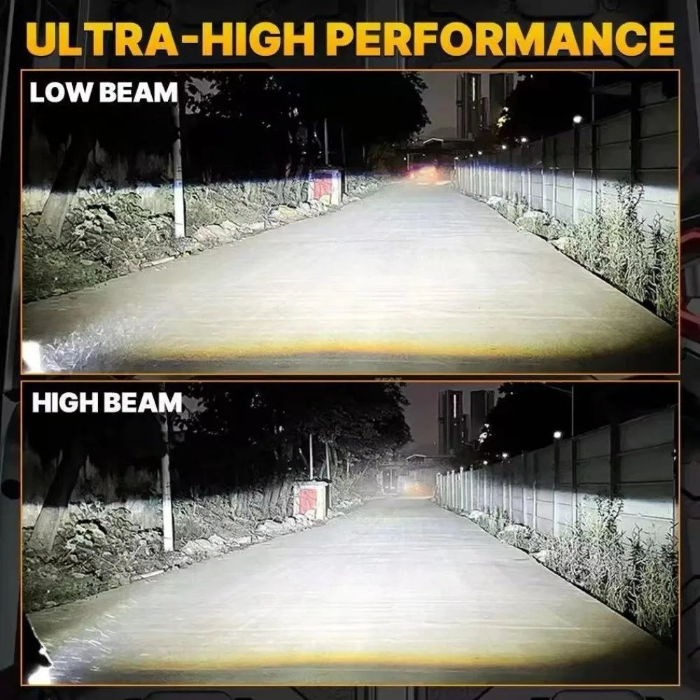 High Power H4 LED Projector Len Super Bright High Low Light H4 LED Headlight Bulbs Waterproof Direct Insertion Zpaxo