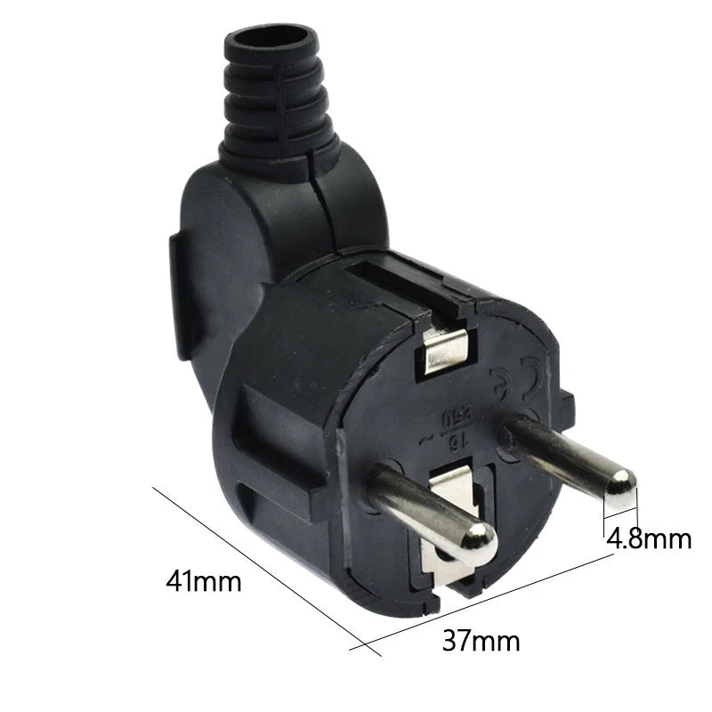 Repalcement EU AC Outlet Spain Korea Rewireable Socket Outlet Male Female Wiring Plug Extension Cord Cable Connector Power Cable Zpaxo