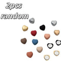 2/5pcs random Heart-Shaped Magnetic Clips – Multi-Color Detachable Magnets for Shirts, Scarves, DIY Accessories Zpaxo 2pcs random