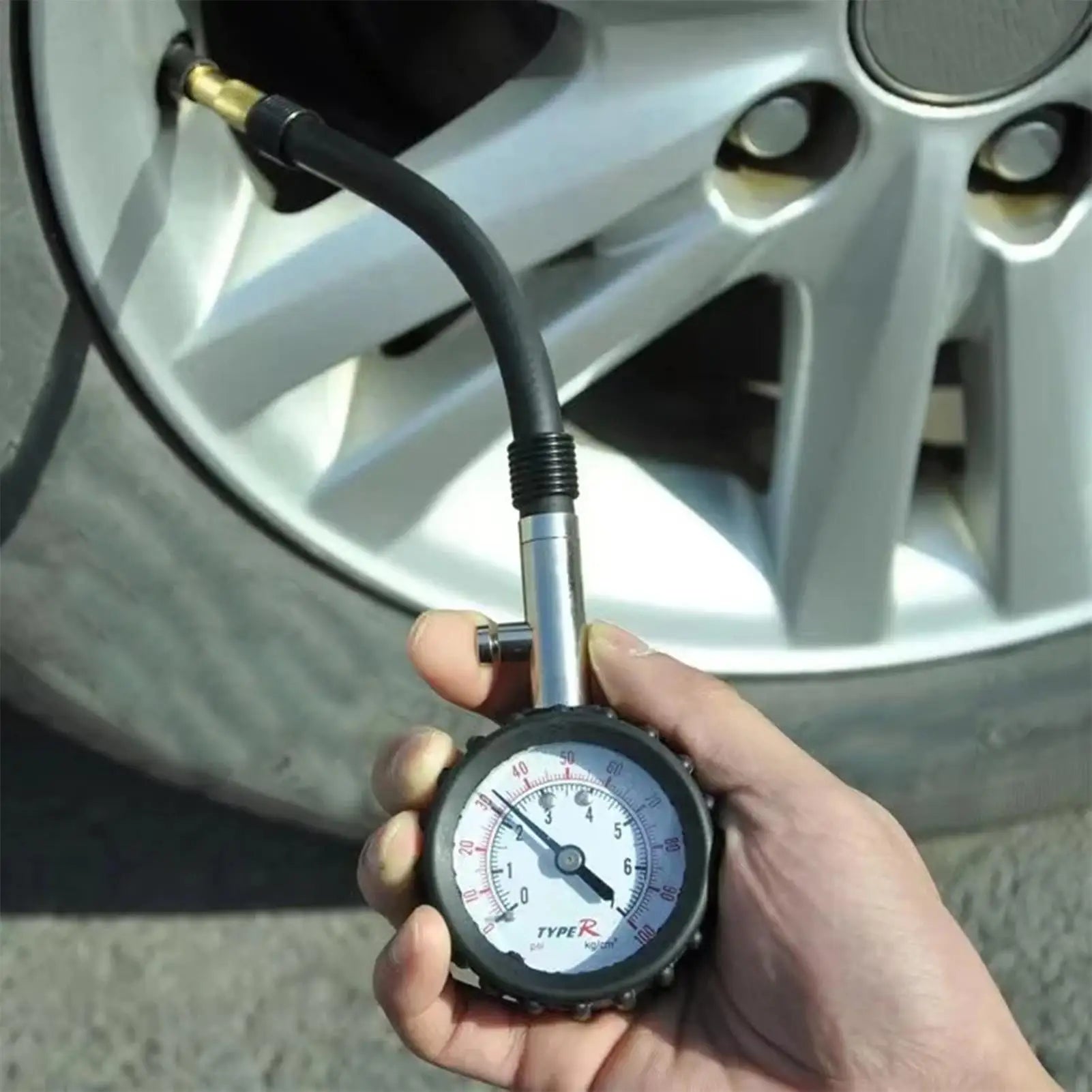 Car Tire Pressure Gauge Accurate Tire Air Pressure Tester Tool with Deflator Vehicle Tire Gauges for Cars Pickups Motorcycles Zpaxo