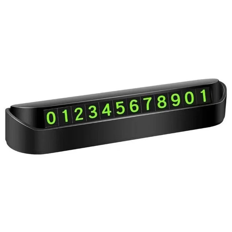 Car Temporary Parking Card Phone Number Plate Telephone Park Stop