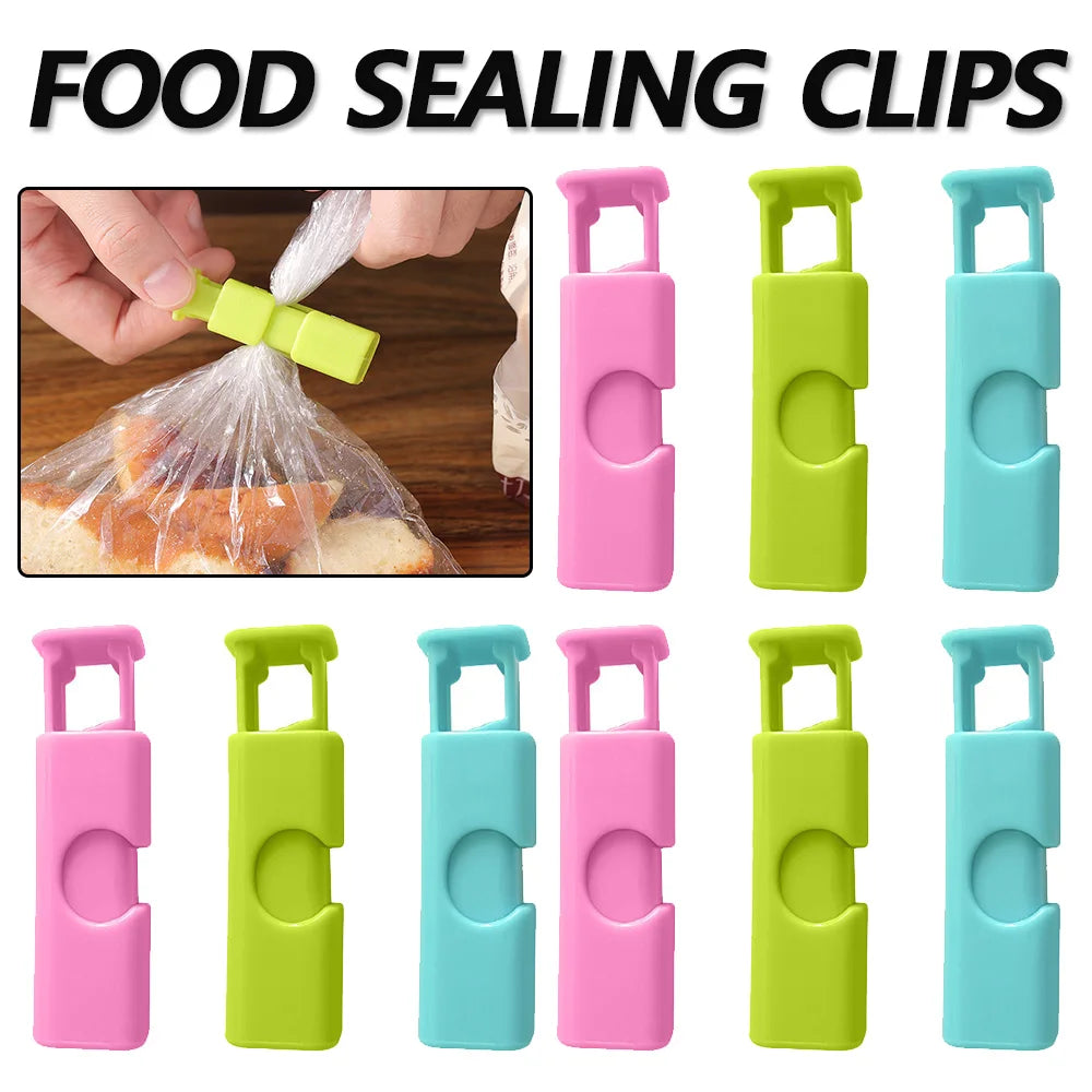 20/50pcs Food Sealing Clips, Snack Bag Clips, Moisture-proof Fresh-keeping Clips, Plastic Bag Sealing Clips Kitchen Storage Tool Zpaxo