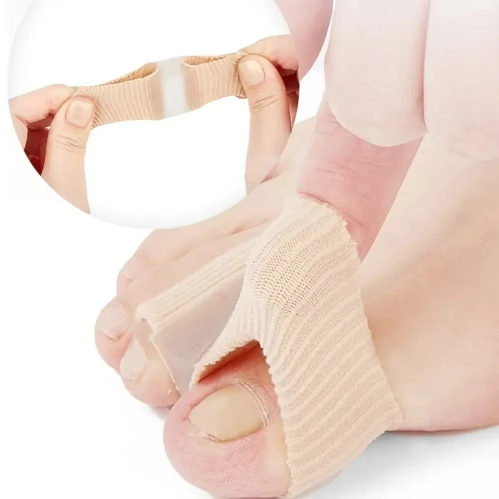 Silicone Two Toe Separator Adjuster Straightener Bunion Hallux Valgus Corrector Effective Thumb Finger Correction Foot Care Tool Zpaxo