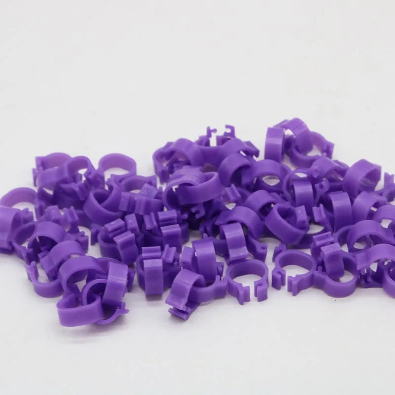 Pigeon Leg Poultry Dove Bird Chicks Duck Parrot Clip Rings Band Foot Zpaxo PURPLE