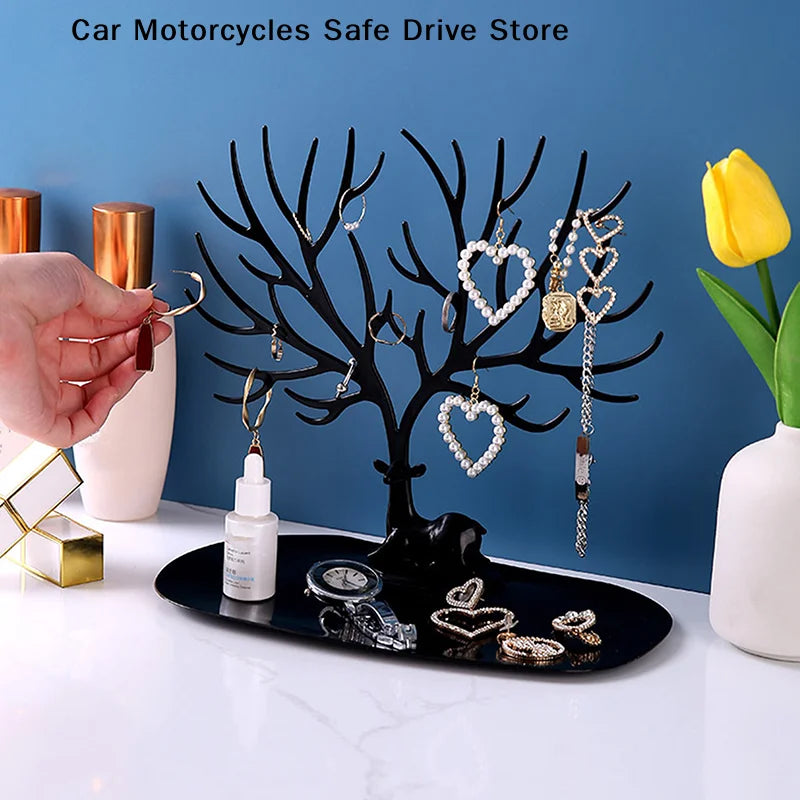 Plastic Jewelry Rack Tree Shaped Earrings Necklace Bracelet Ring