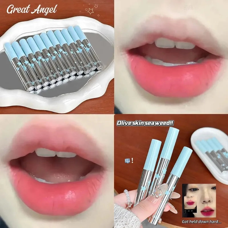 Soft Mist Matte Lip Gloss Punk Green Lip Glaze Mousse Velvet Lip Mud Long-lasting Non-drying Lipstick Halloween Makeup Cosmetics Zpaxo