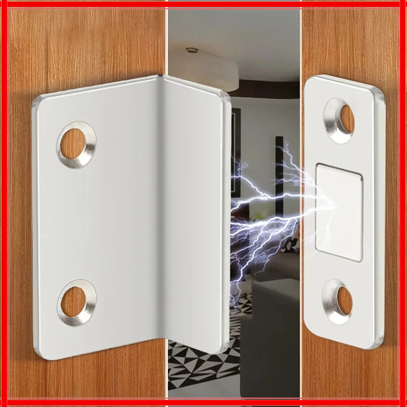 2-Pack Ultra-Thin Magnetic Cabinet Door Catches & Drawer Latches Magnetic Door Catch Zpaxo