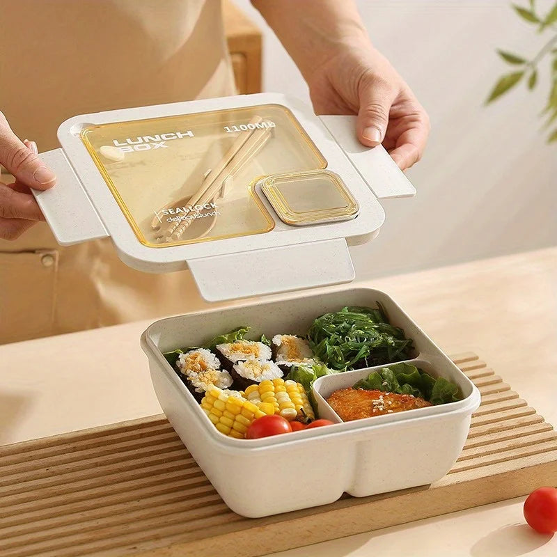 Wheat Straw Bento Box – Microwave-Safe Lunch Box Set Bento Lunch Box Zpaxo