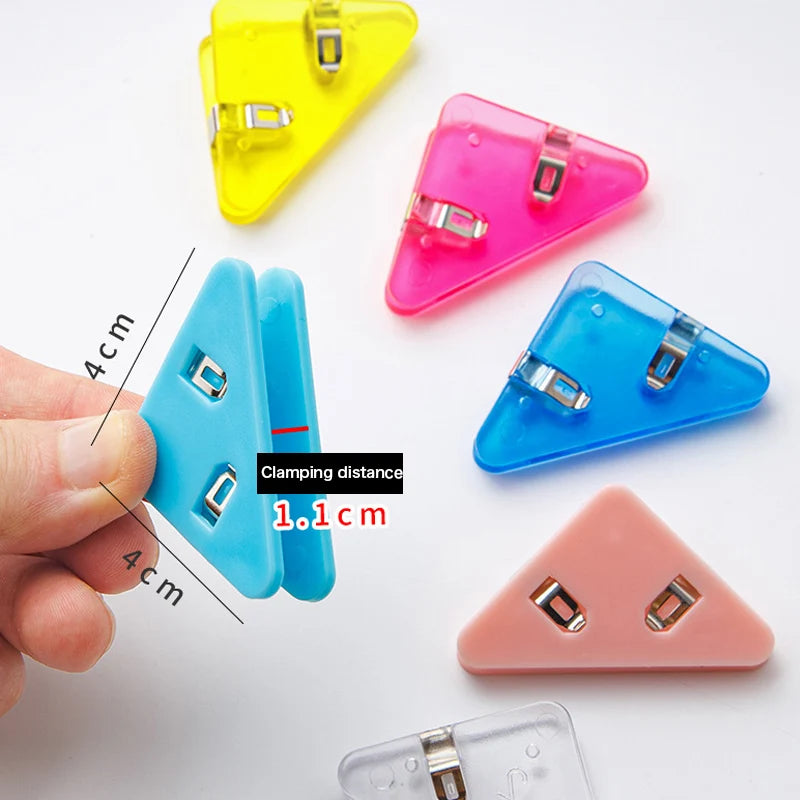 10Pcs Triangle Corner Clips File Paper Clip File Index Photo Clamp Page Holder Stationery Multifunctional Office Desk Organizer Zpaxo