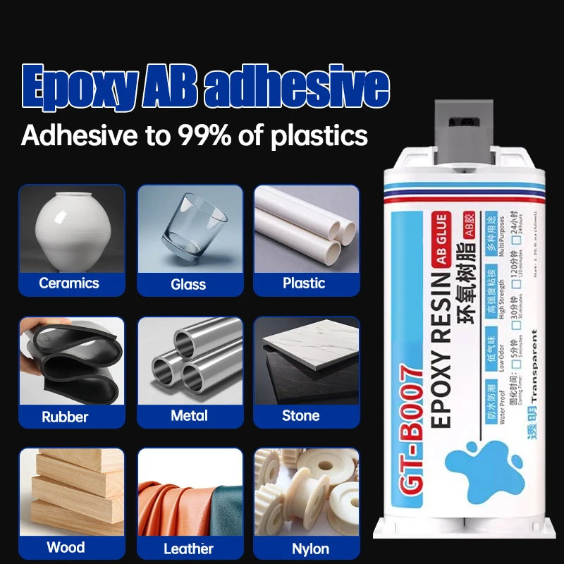 Strength AB Glue Transparent Waterproof Sealant Plastics Ceramics