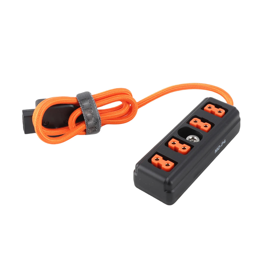 MD-P4 D-tap Splitter Cable 180 Rotatable Male Plug 4 Female Ports