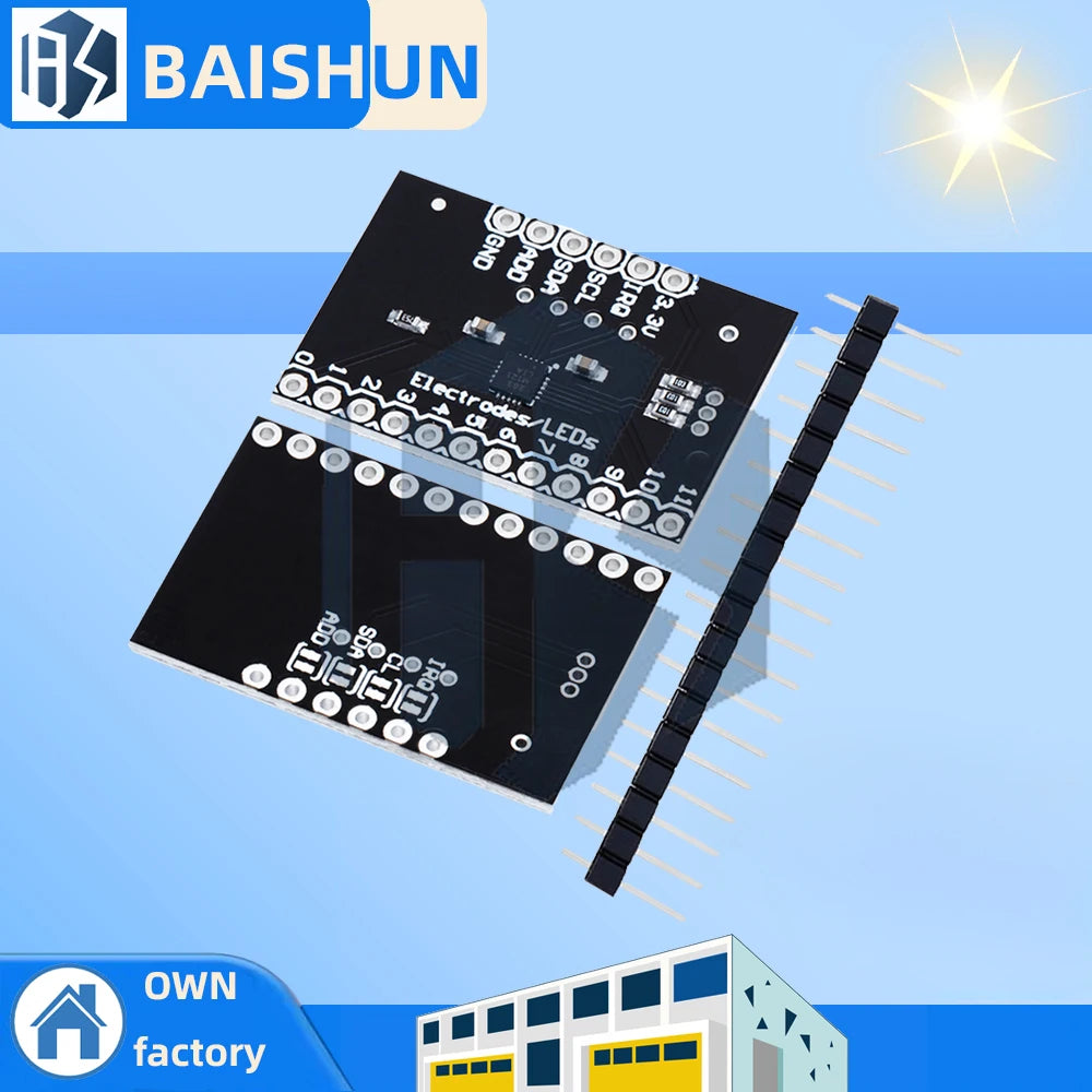 MPR121 Breakout V12 Capacitive Touch Sensor Controller Module I2C keyboard Development Board For Arduino Zpaxo