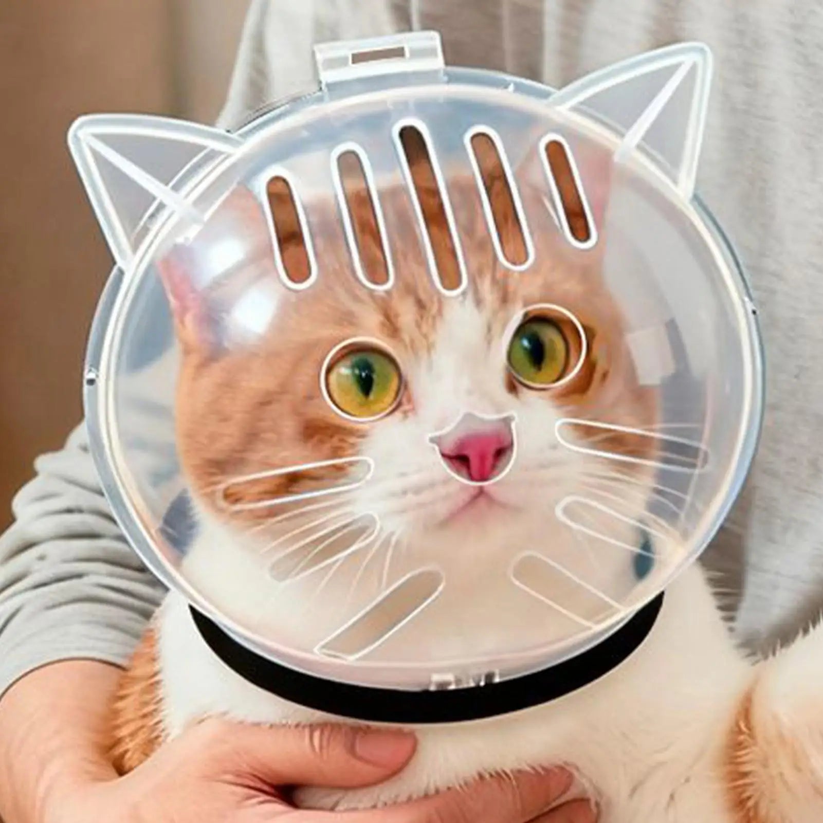Cat Bubble Muzzle Transparent Breathable Face Cover Cat Hood for Small Dogs Bathing Shedding Nail Trimming Shower Behavior Zpaxo S