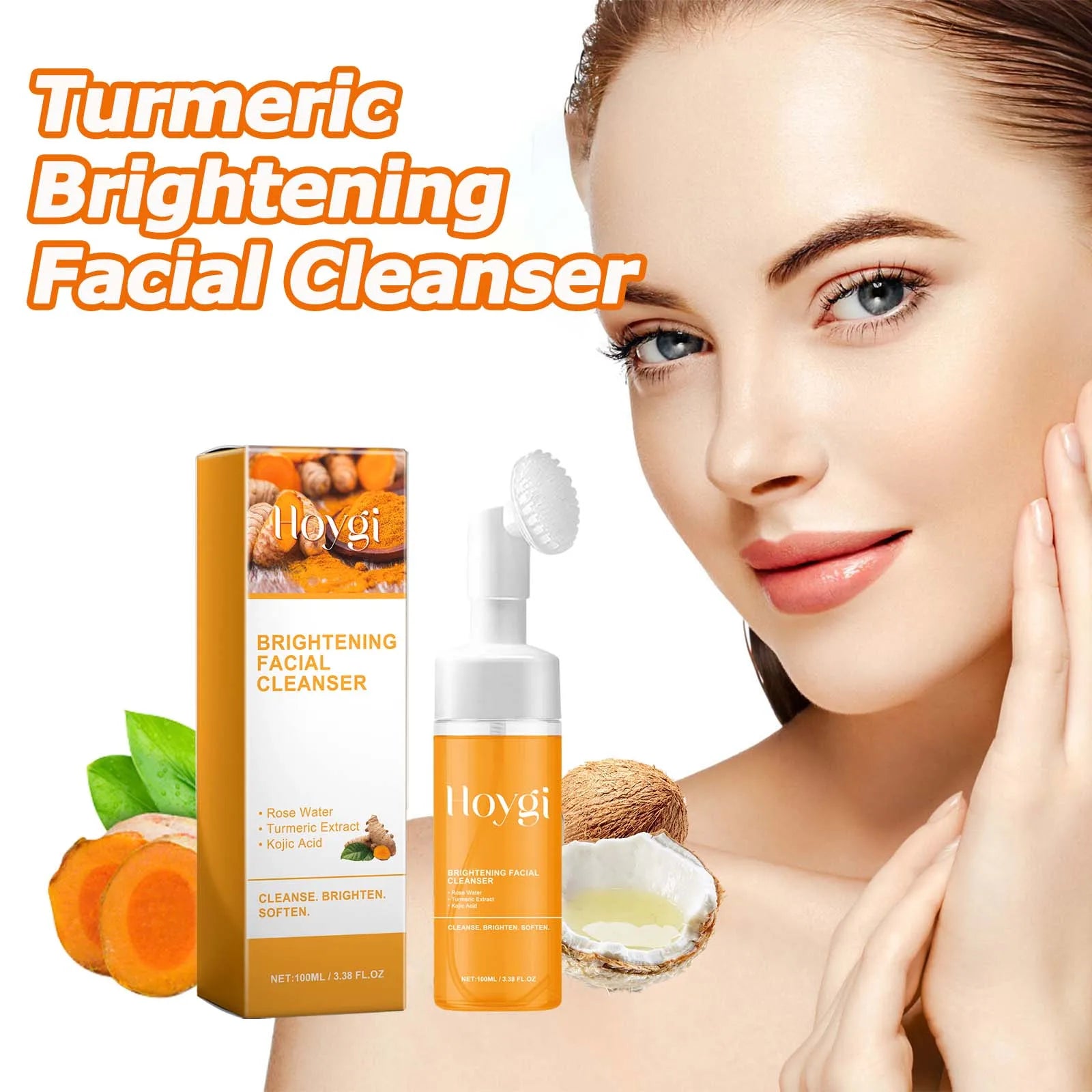 Turmeric Kojic Acid Foaming Facial Cleanser – Acne & Brightening Foaming Facial Cleanser Zpaxo