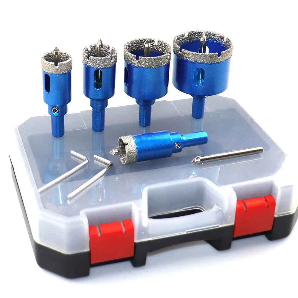 6- Diamond Coated Drill Bits Ceramic Tile Hole Saw Position Glass