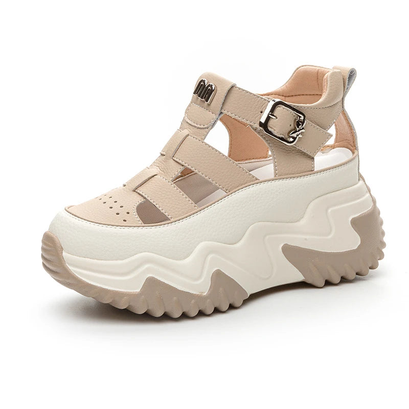 Womens Platform Gladiator Sandals 2026 Summer Hollow Out Wedge Heel Zpaxo