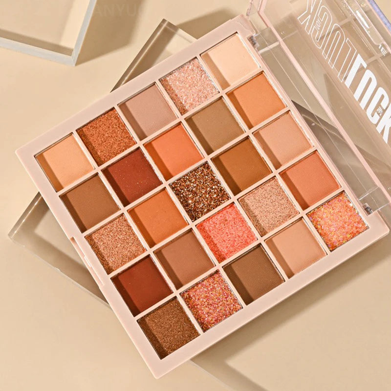 25Color Professional Eyeshadow Palette Eye Glitter Long Lasting Eye Shadow Pallet Korean Makeup Palette Eye Shadow for Beginner Zpaxo