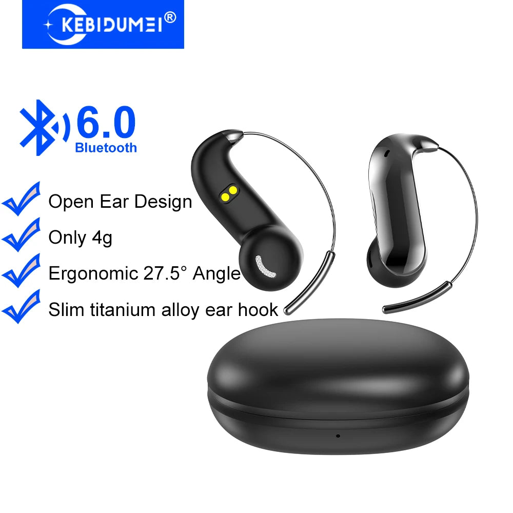 KEBIDUMEI Open-ear Bluetooth 6 0 Earphones Ear-hook TWS Wireless