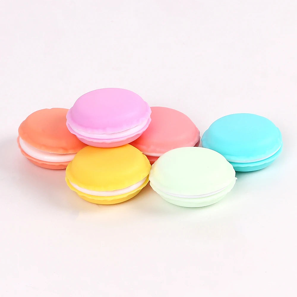 6Pcs Macaron Jewelry Box 6 Color Mini Rings Earrings Storage Box Travel Cosmetic Organizer Case Pill Container Zpaxo