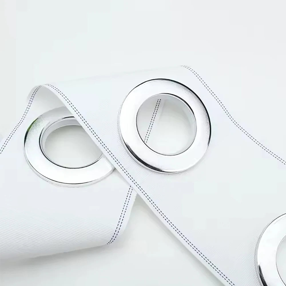 7Pcs Curtain Grommets Curtain Ring Plastic Ring Matte Silver for Window Shower Drapery Living Room Zpaxo