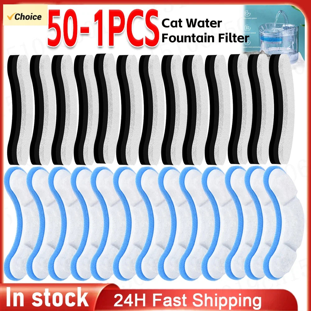 50- Activated Carbon Filter Cat Water Fountain Element Purify Dog