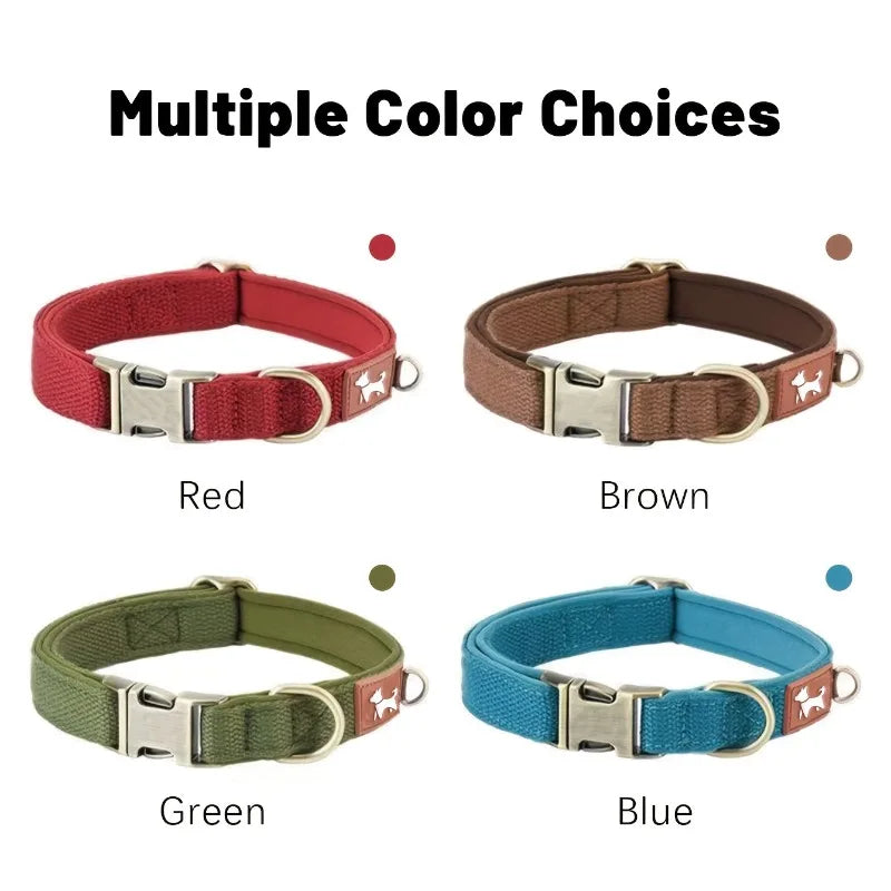 Vintage Durable Nylon Webbing Lined Dog Collar Suitable Large Medium Zpaxo