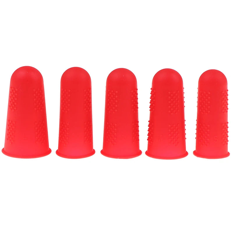 Anti-cut Heat Resistant Silicone Fingers Protector Cover Anti-slip Cover 5pcs Zpaxo Style1