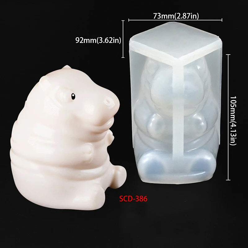 3D Animal Cat Seal Kapibala Silicone Mold DIY Mousse Cake Jelly Zpaxo SCD-386