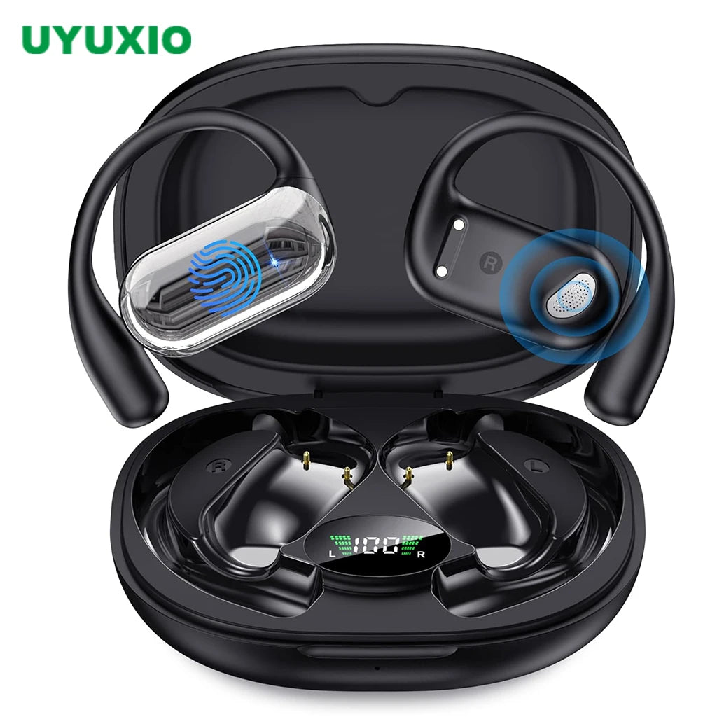 UYUXIO Open Ear BT 5 4 Earbuds Wireless Headphones 50H Playtime Sport