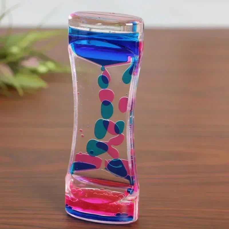 Home Mixed Color Desktop Hourglasses Timer Movement Sensory Toy for Kids Adults Stress Relief Office Decor Liquid Motion Bubbler Zpaxo A