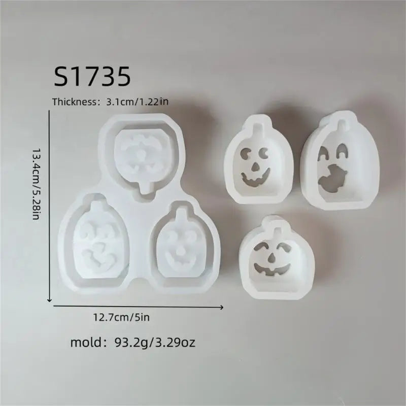 Halloween Themed Silicone Molds 4 Cavities Pumpkins Mould