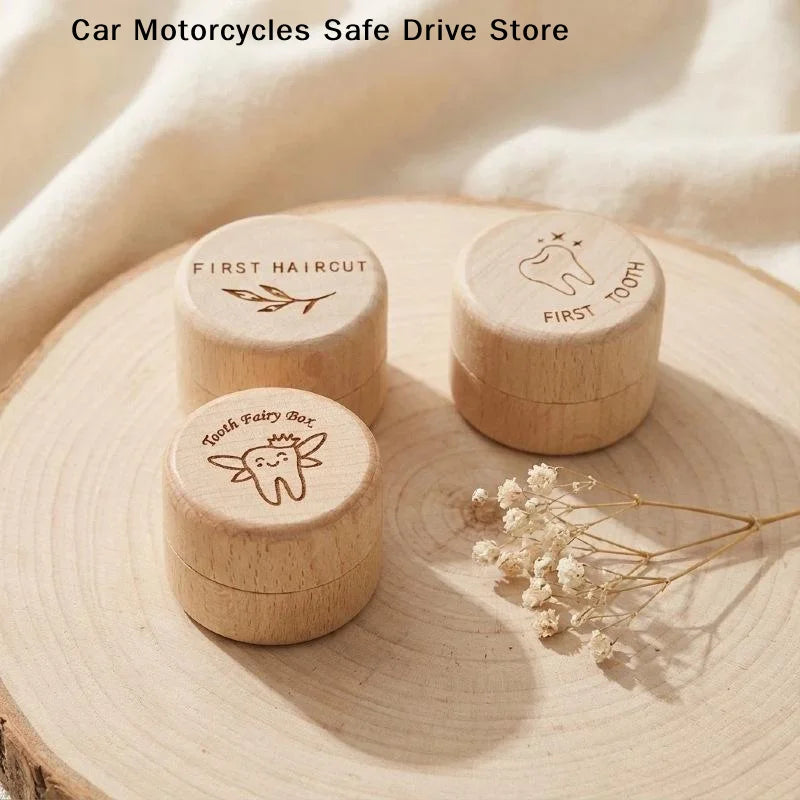 CM1Pcs Unfinished Wood Keepsake Baby Teeth Hair Memories Wooden Tooth