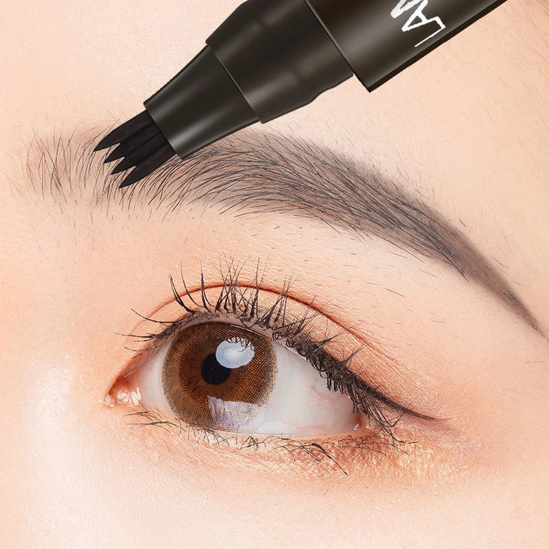 4 Point Eyebrow Pencil 5 Colors Waterproof Liquid Eyebrows Pen Zpaxo