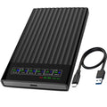 HDD SSD Case 2.5 inch SATA Box USB 3.1 HDD Enclosure 6Gbps Mobile Hard Drive Cases For PC Zpaxo black