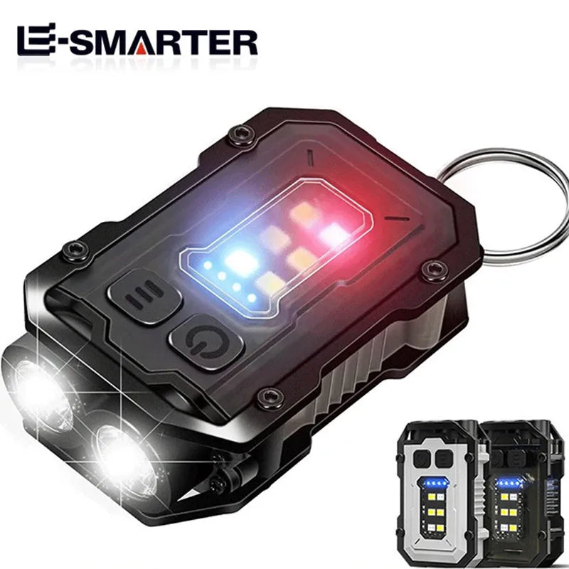ESMARTER Rechargeable LED+COB Mini Keychain Flashlight 300LM