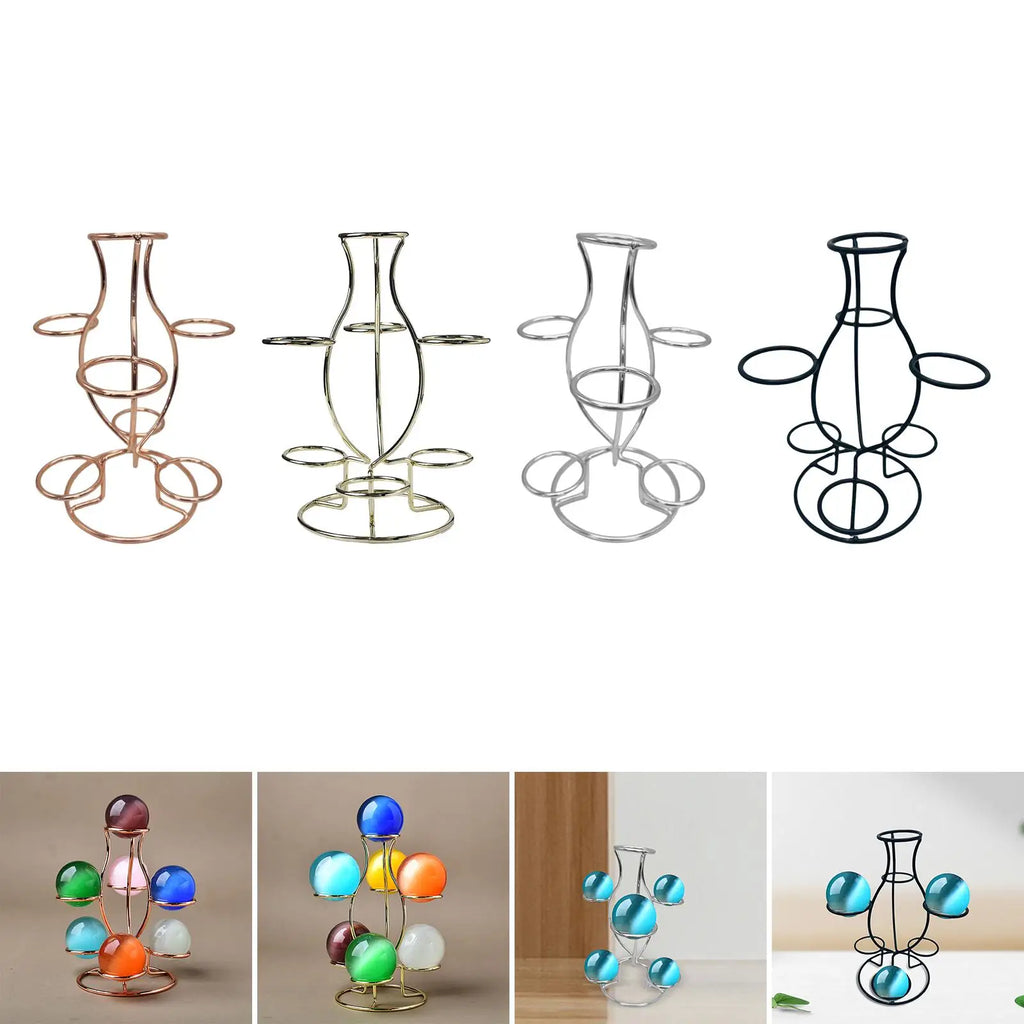 Crystal Ball Seat Stable Modern Ball Display Stand for Desk Bookcase Bedroom Metal Shelf Stones Crystal Holder Rack Base Zpaxo