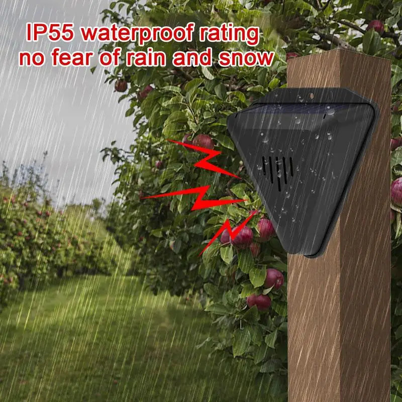 Solar Timer Bird Repeller 13 Sound Waterproof Repellent Alarm Outdoor