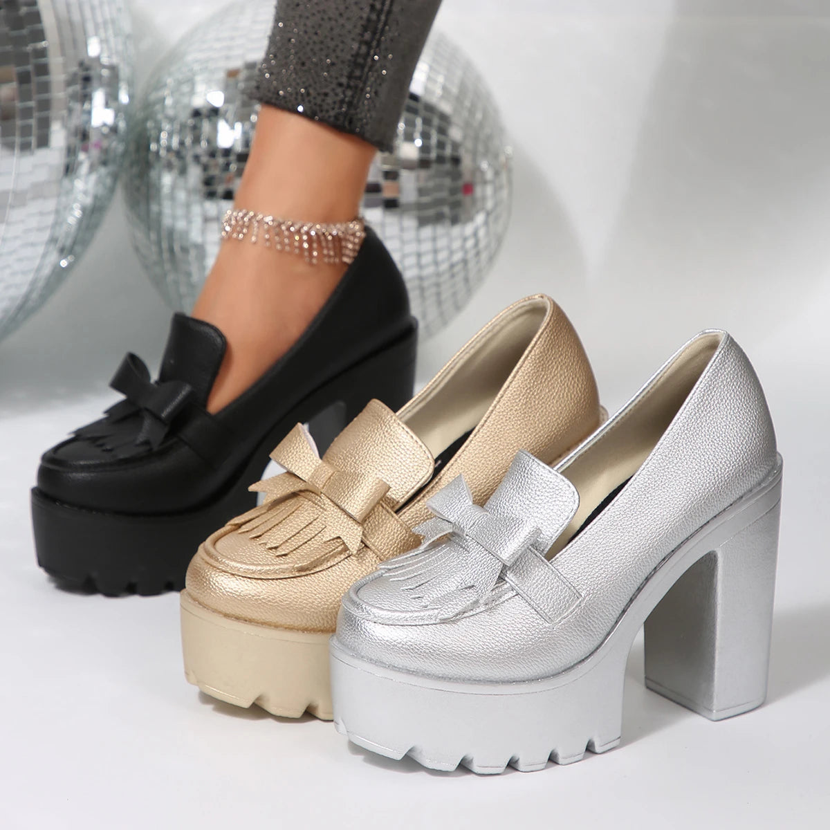 Women Baotou Pumps Platform Comfortable Heels Shoes Elegant Anti-slip