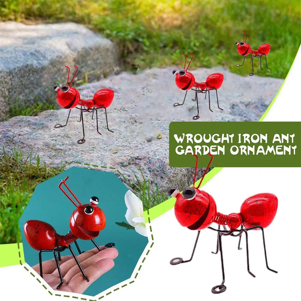 Cute Ant Statue Garden Decor Figure Stand Outdoor Yard Lawn