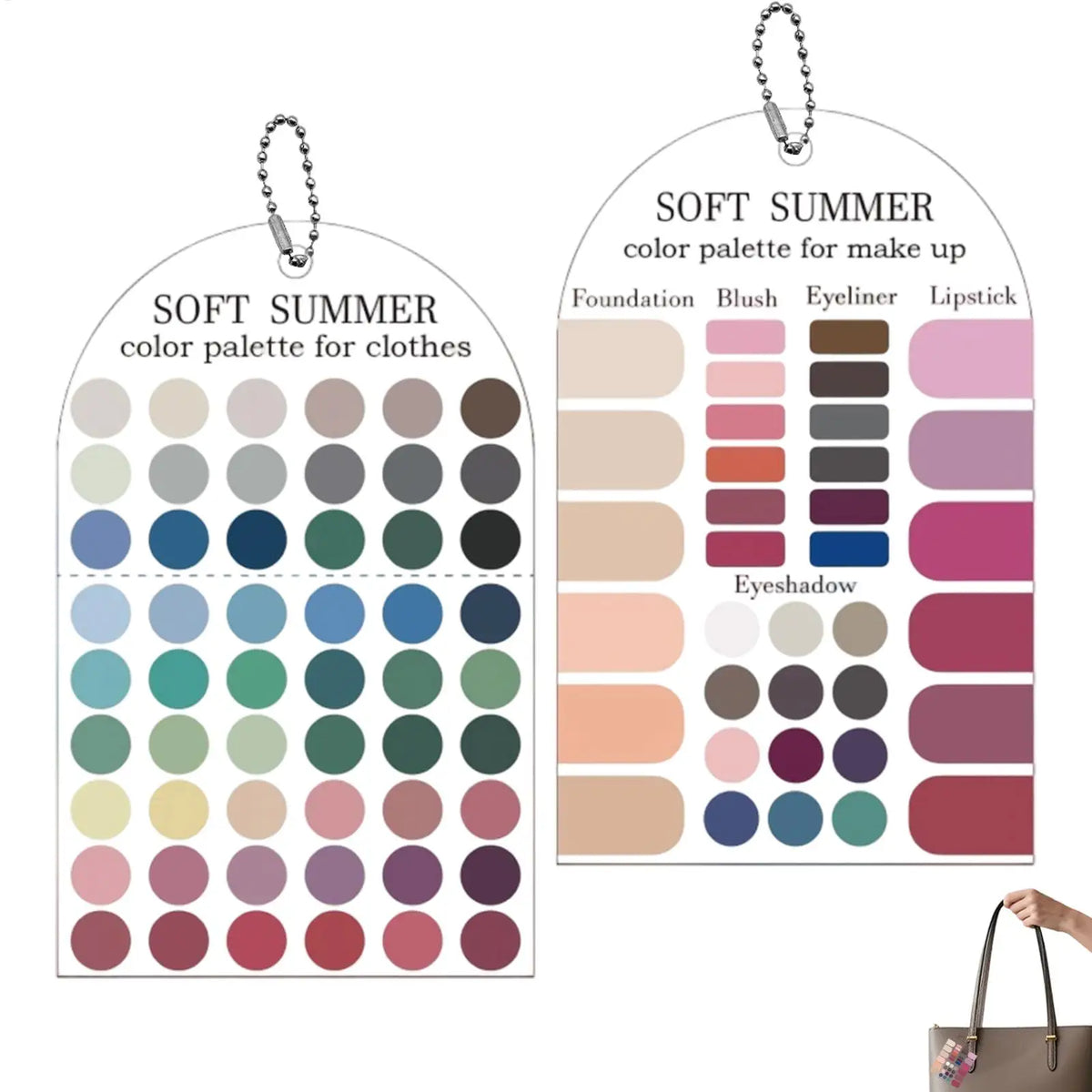 Seasonal Palette Cards 12 Tones Personal Skin Tone Matching Guide Zpaxo
