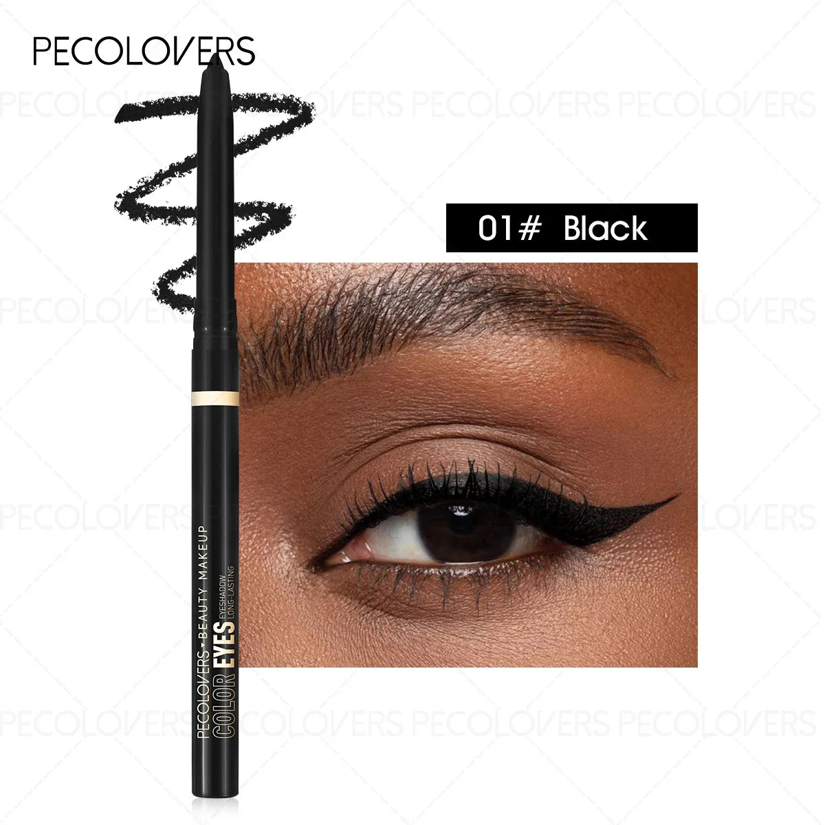 1PC Waterproof Eyeliner Gel Pencil Green Black Lying Silkworm Pen Soft Easy Wear High Pigment Matte Eyeliner Lasting Eye Makeup Zpaxo 01