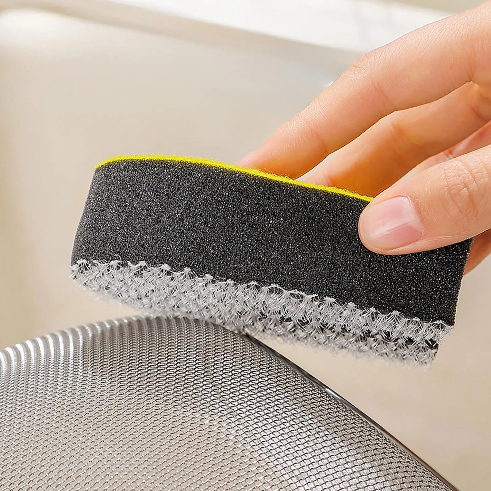 U Shaped Double Sided Cleaning Sponge Reusable Non Scratch Dish